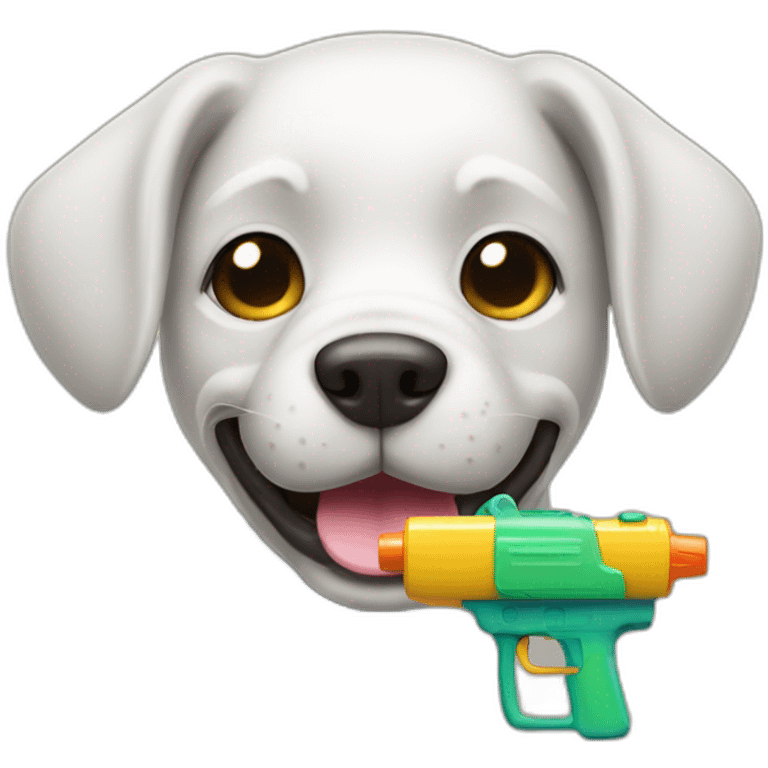 dog with an watergun emoji