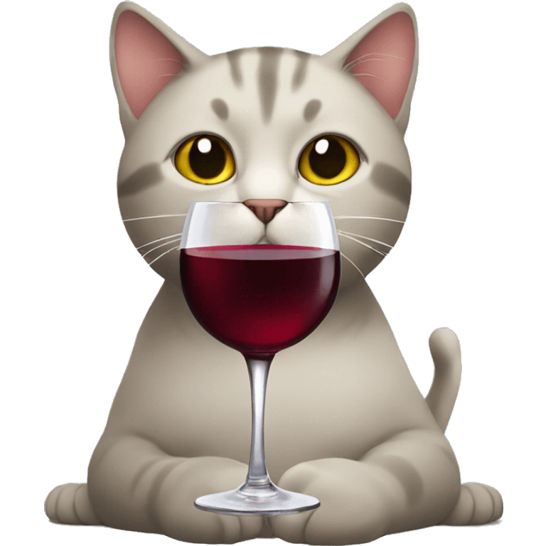 Cat drinking wine  emoji