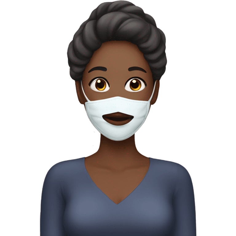 Woman with beauty face mask emoji