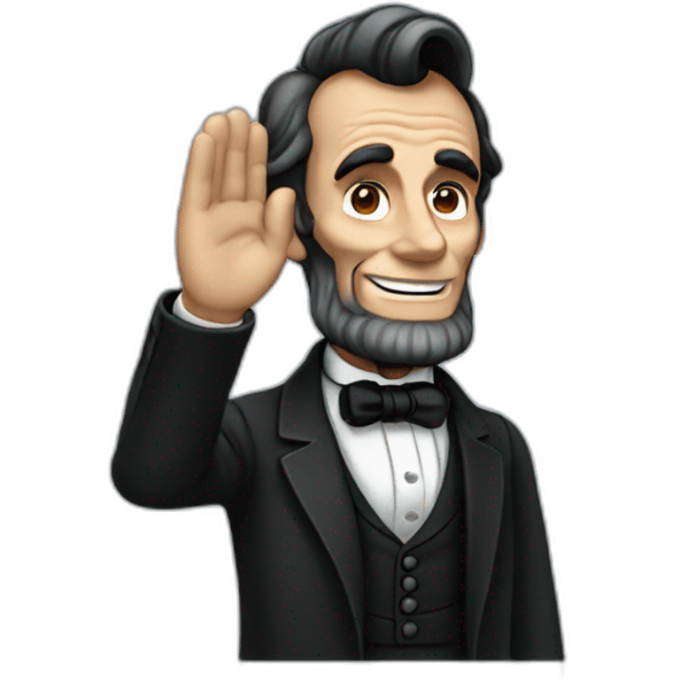 Abraham lincoln waving emoji