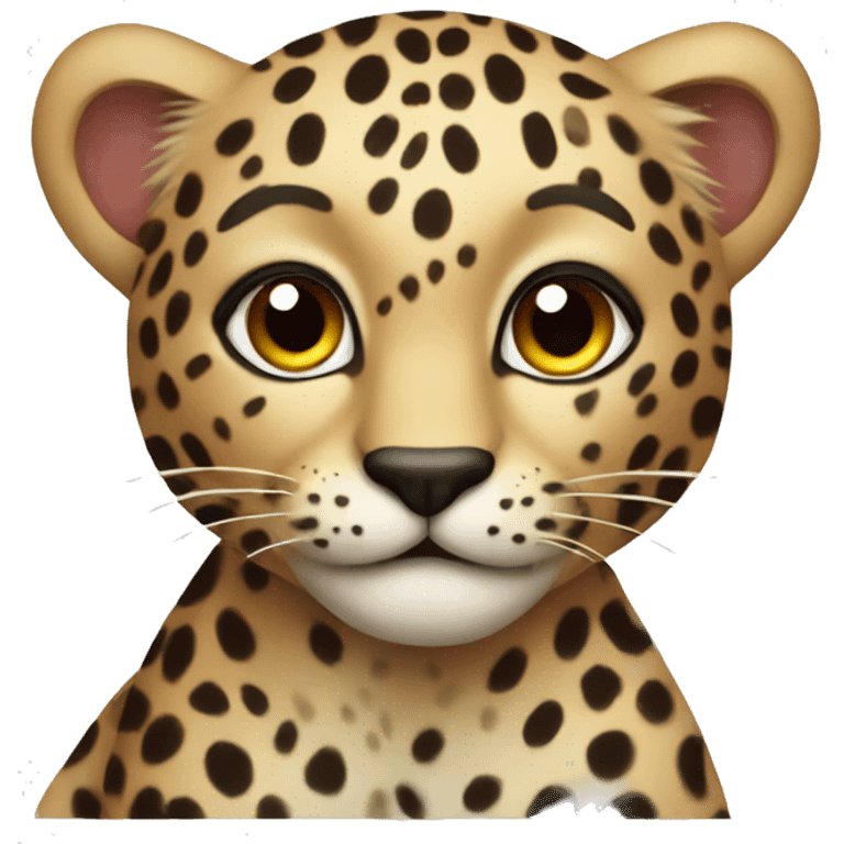 Cute leopard   emoji