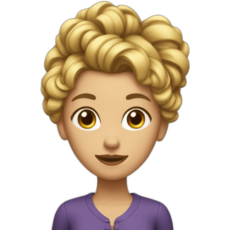 girl with hair up emoji