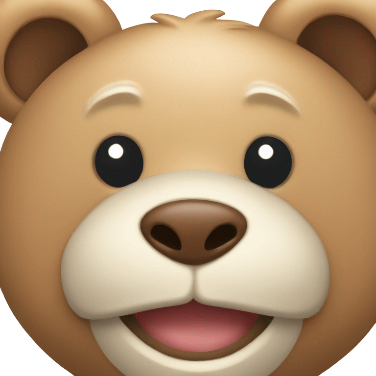 Happy bear face emoji