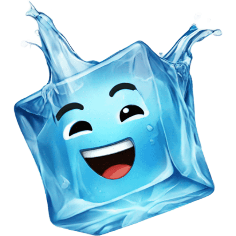 ice cubes water splash emoji