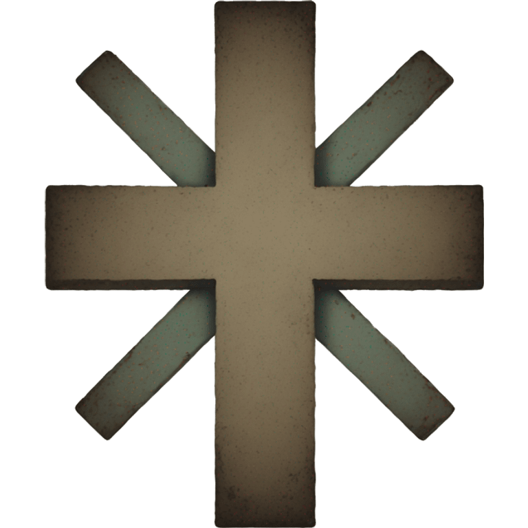 grunge cross emoji