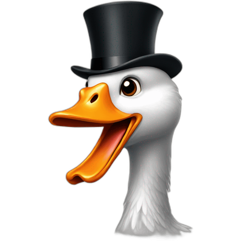 goose-with-tophat emoji