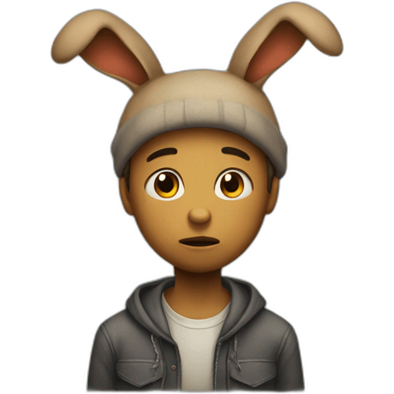 sad boy have street hare emoji