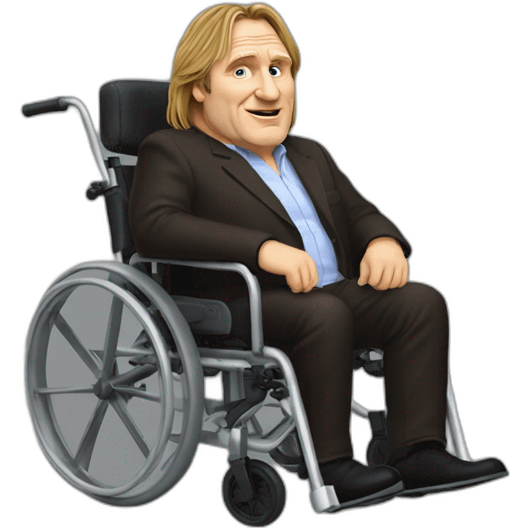 Gérard Depardieu in a weelchair emoji