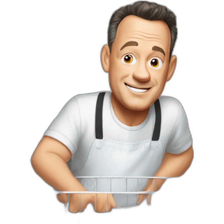 Tom hanks as a dishwasher emoji