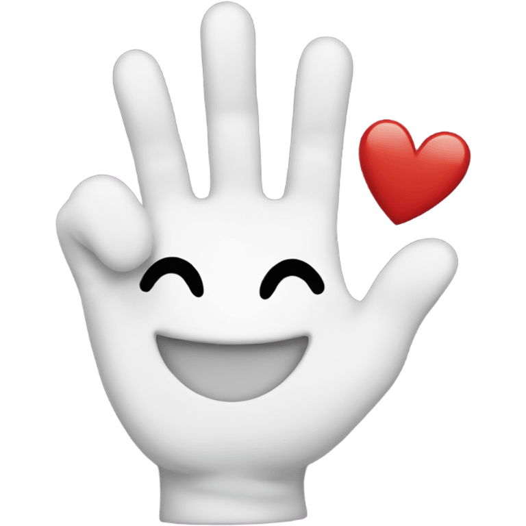 Happy with heart hand  emoji