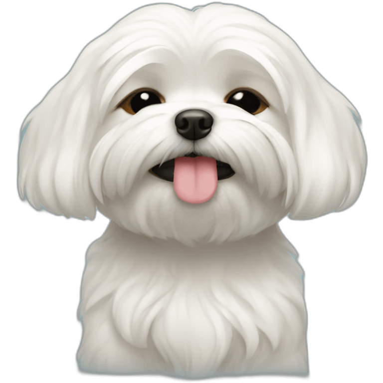 maltese dog closed eyes kissing emoji