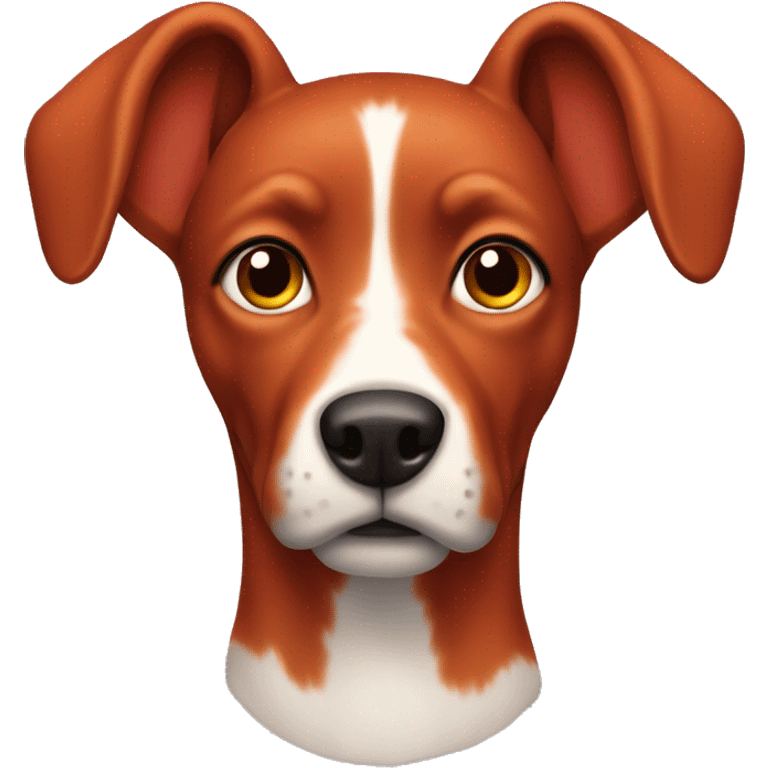 solid red dog with pointed ears emoji