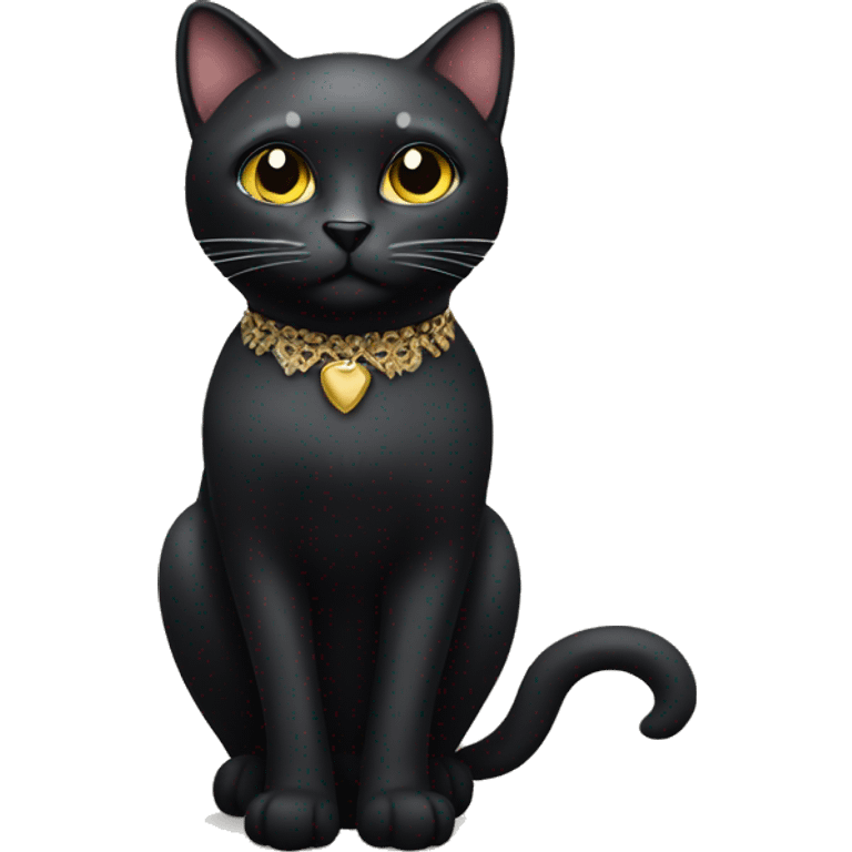 Black fancy cat emoji