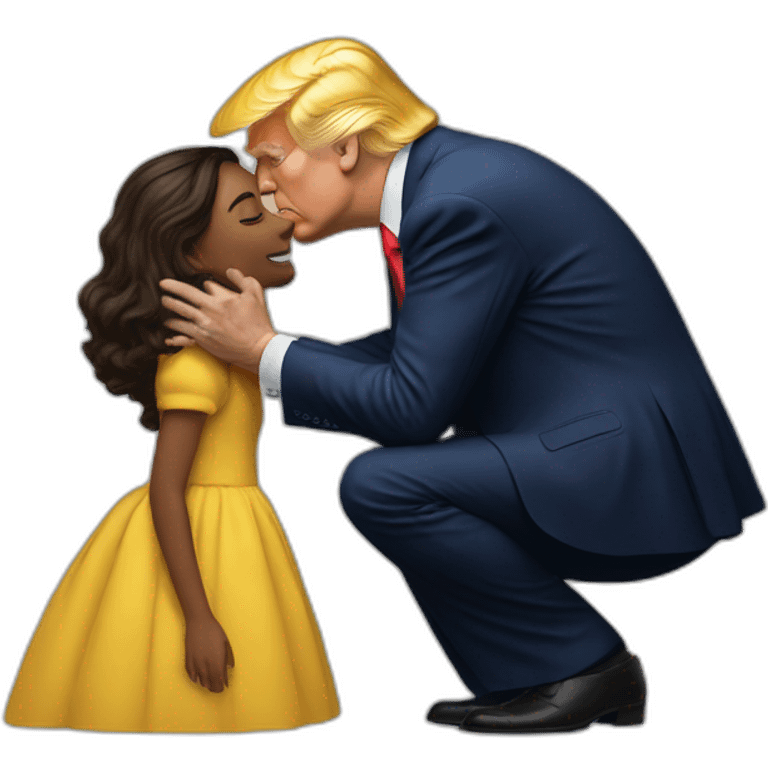 trump kissing his daughter, positivity, inclusiveness emoji