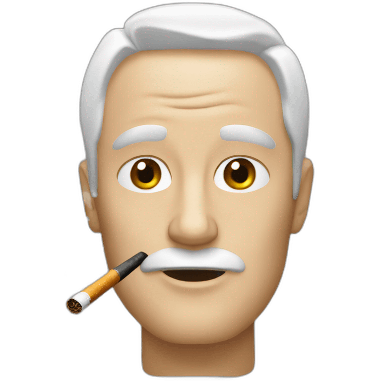 White man with a cigarette emoji