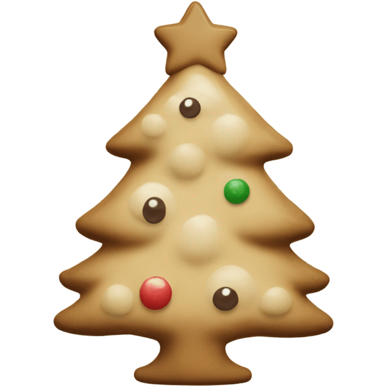 Beige Christmas tree cookie jar  emoji