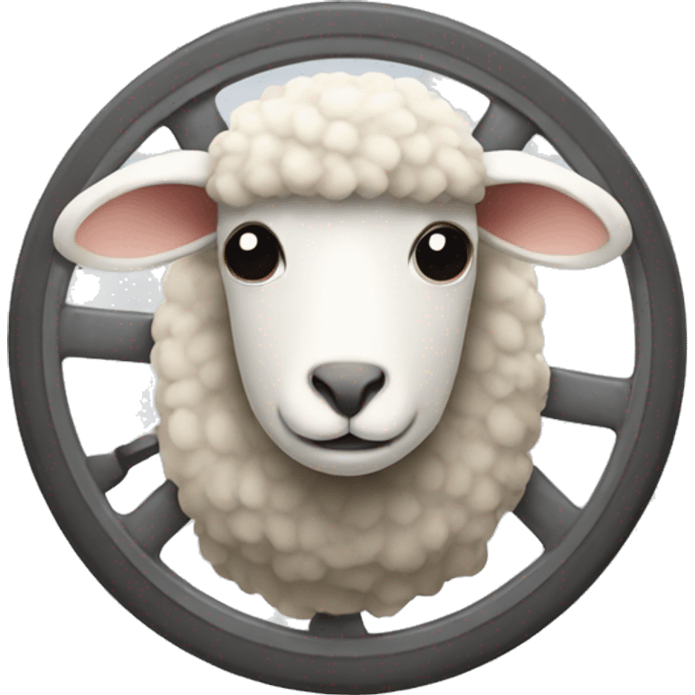 sheep in a wheel emoji