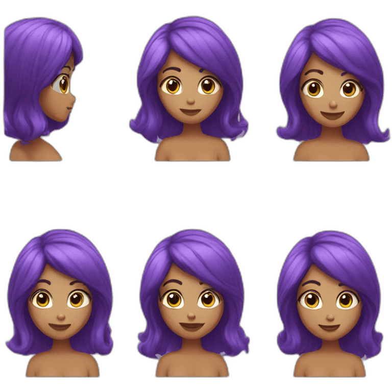 Purple haired karen emoji