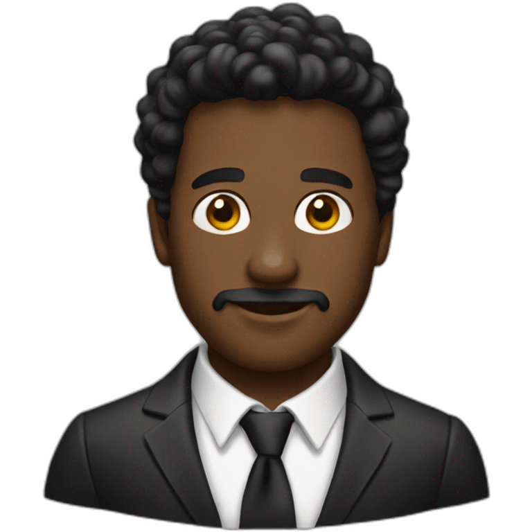 Homem negro de terno emoji