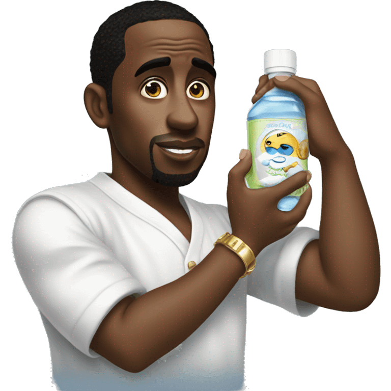 p diddy holding baby oil emoji