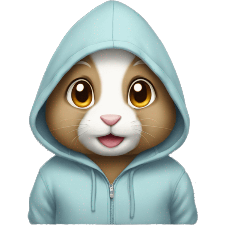 Rabbit wearing hoodie emoji