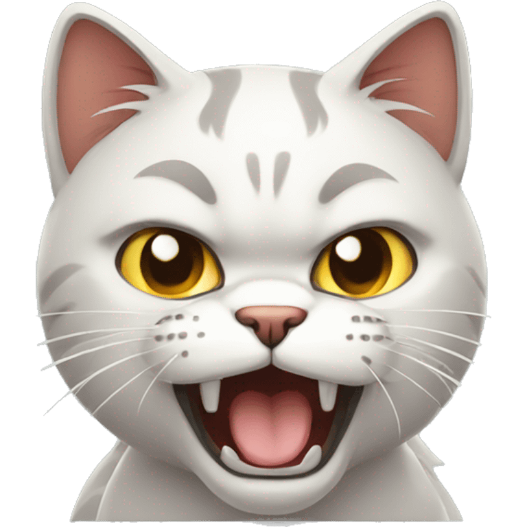 Cute angry cat emoji