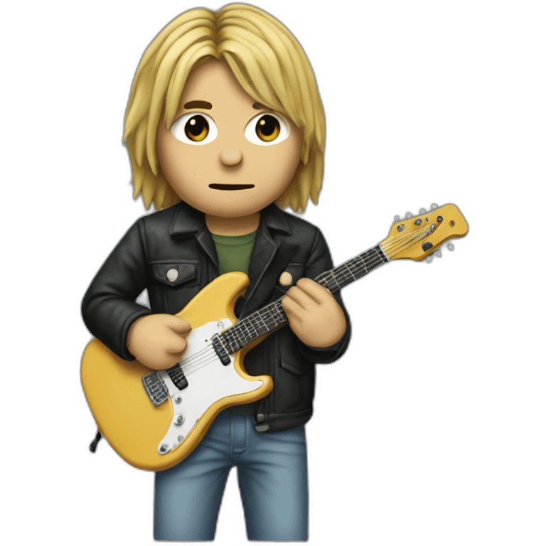 kurt cobain holding guitar emoji