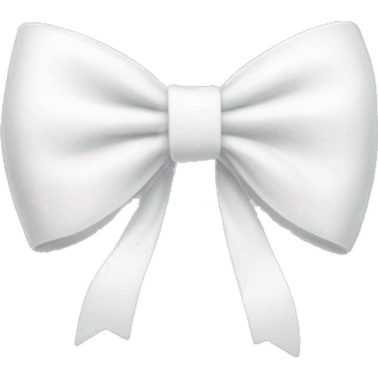 Dainty white bow emoji