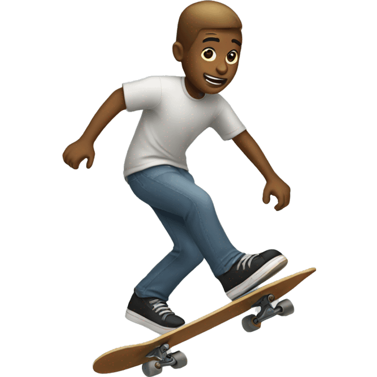 Man using a skateboard emoji