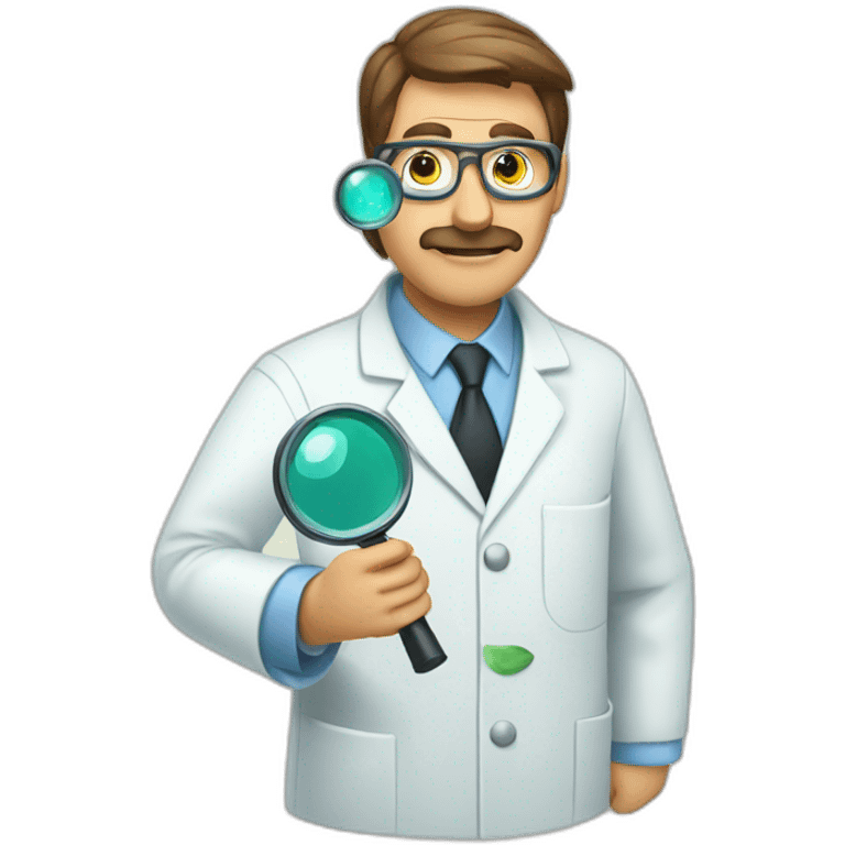 Scientist with magnifying glass emoji