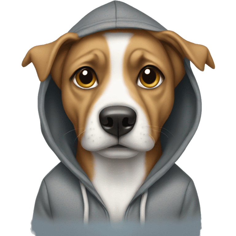 dog wearing a hoodie  emoji