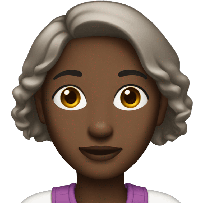 casual style dark-skinned woman emoji