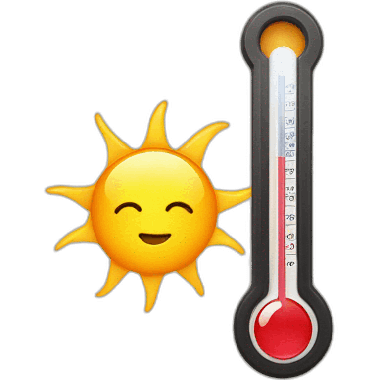 thermometer sun emoji