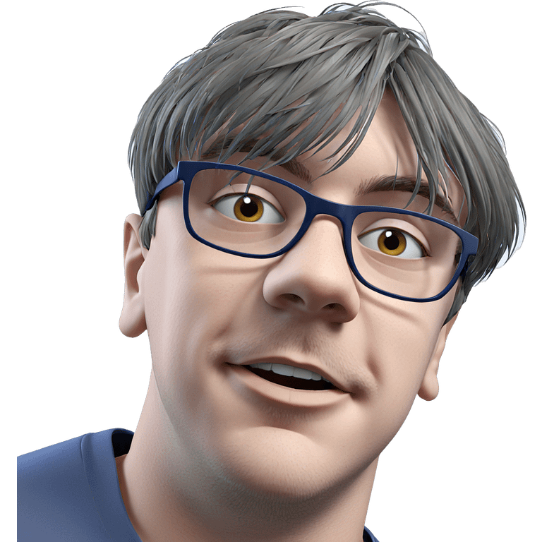 realistic portrait of boy with glasses emoji