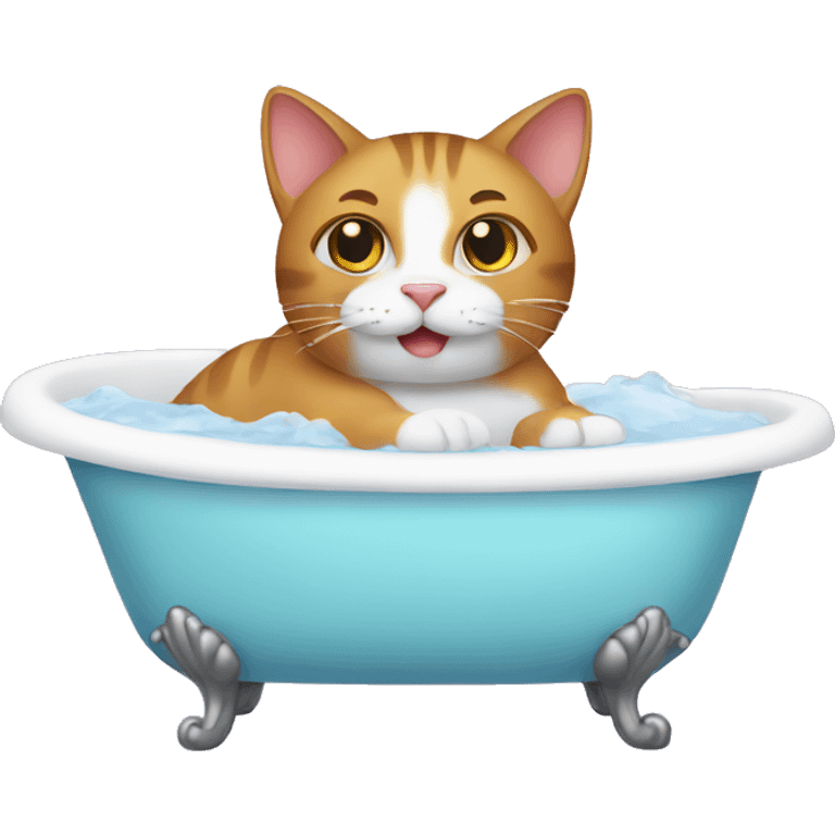 cat in a bathtub  emoji