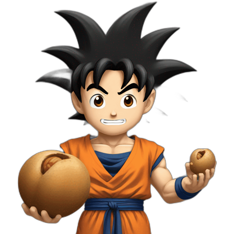 goku holding nuts emoji