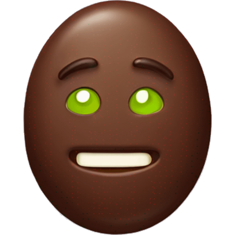 Chocolate with pistachio filling emoji