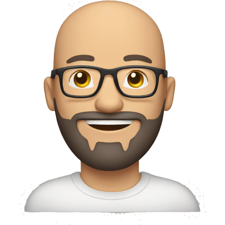 bald man with glasses and beard, rubbing hands and smiling emoji