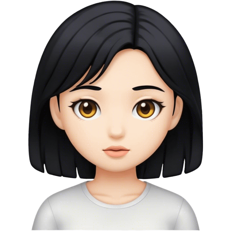 Black hair girl emoji