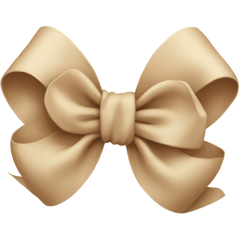 beige bow emoji