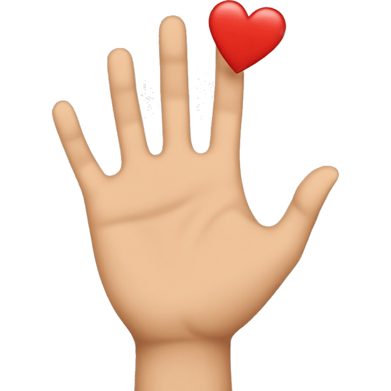 To love with the hand emoji