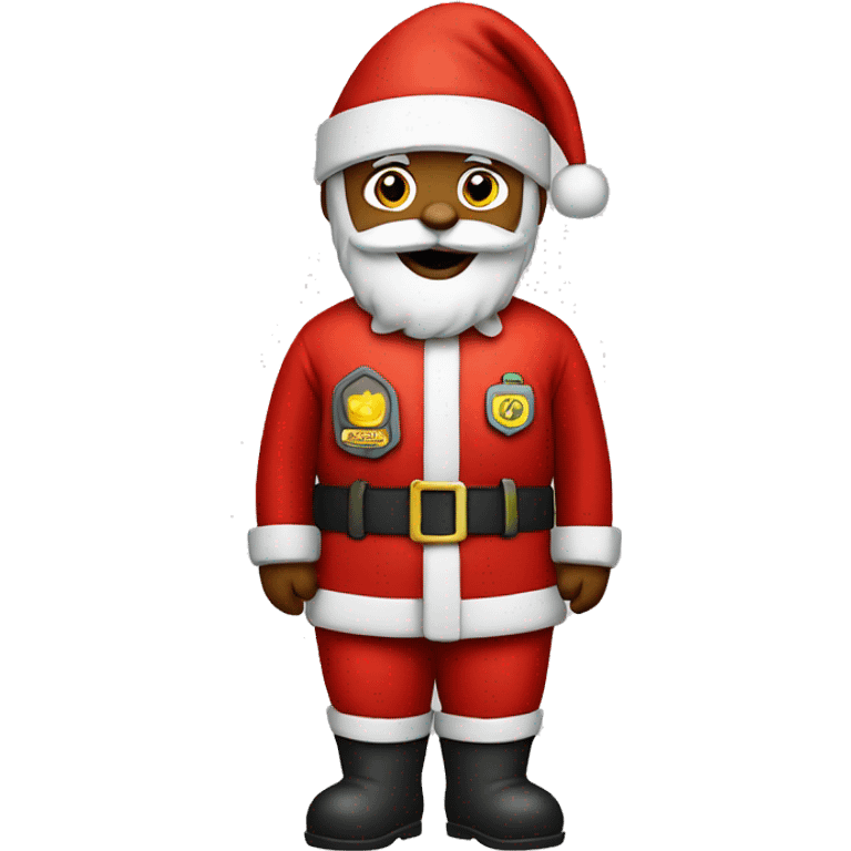 Santa in turnout gear emoji