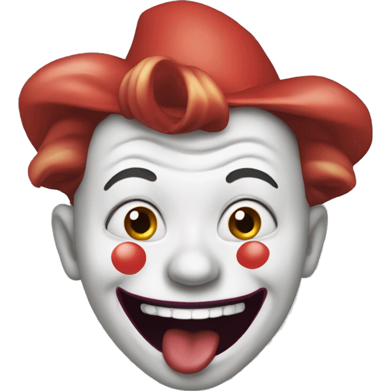 A clown laughing emoji