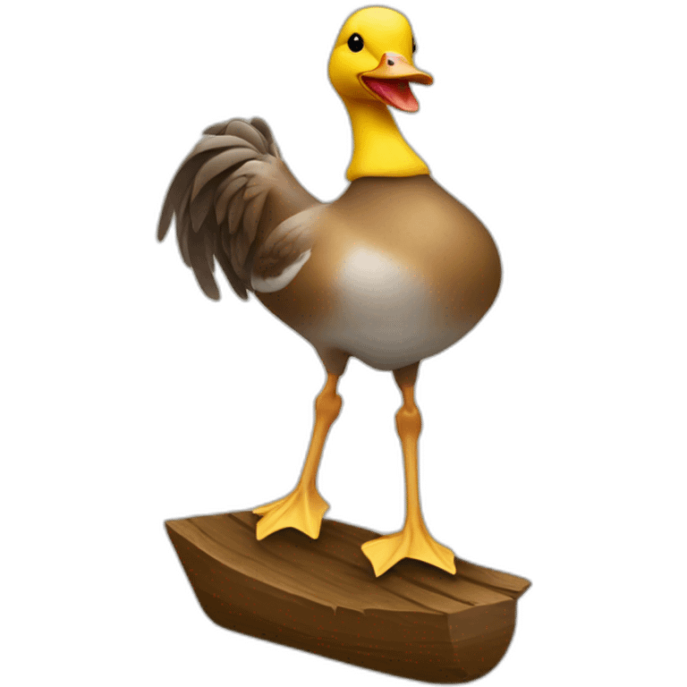 Canard sur un cheval emoji