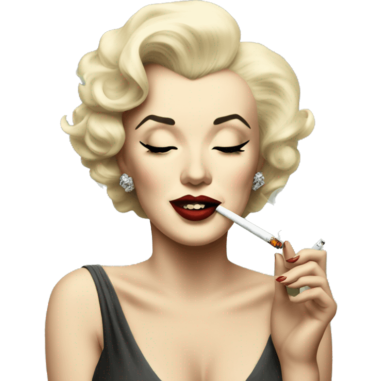 Marilyn Monroe smoking emoji