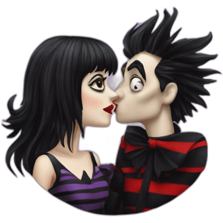 Lydia Deetz kissing Beetlejuice emoji