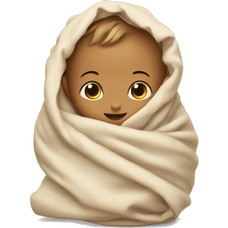 Baby wrapped in a blanket  emoji