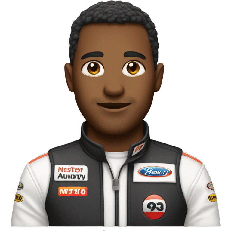 Race car driver emoji