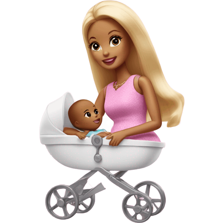 Barbie having a baby emoji