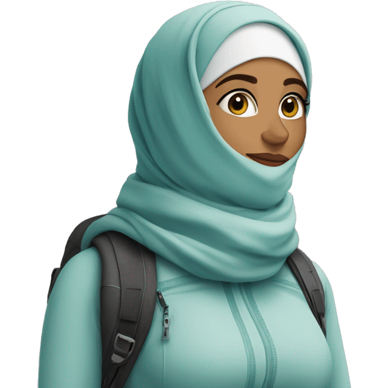 Hijabi-skiing-in-mountains emoji